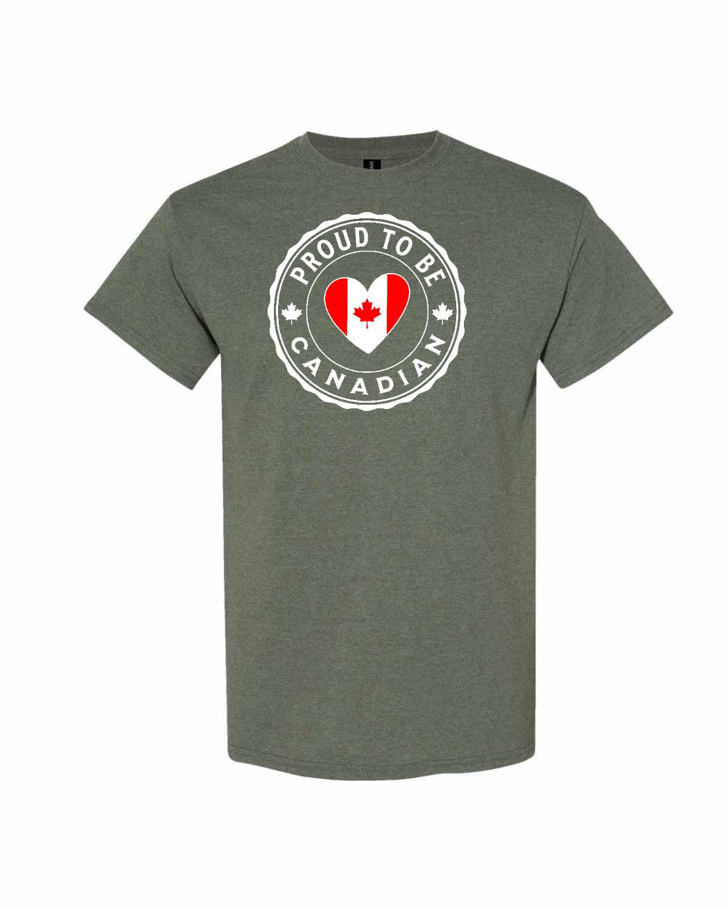 Proud to be Canadian heart flag Men's Tee - Gildan Canada (sewn Internationally)