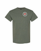 Proud to be Canadian Proud to be Heart Flag Left Chest Men's Tee - Gildan Canada (sewn Internationally)
