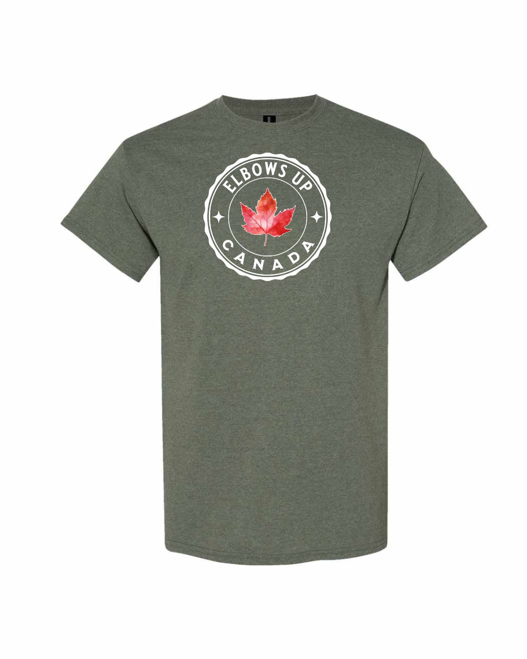 Elbows Up Leaf Unisex Tee - Gildan Canada (sewn Internationally)