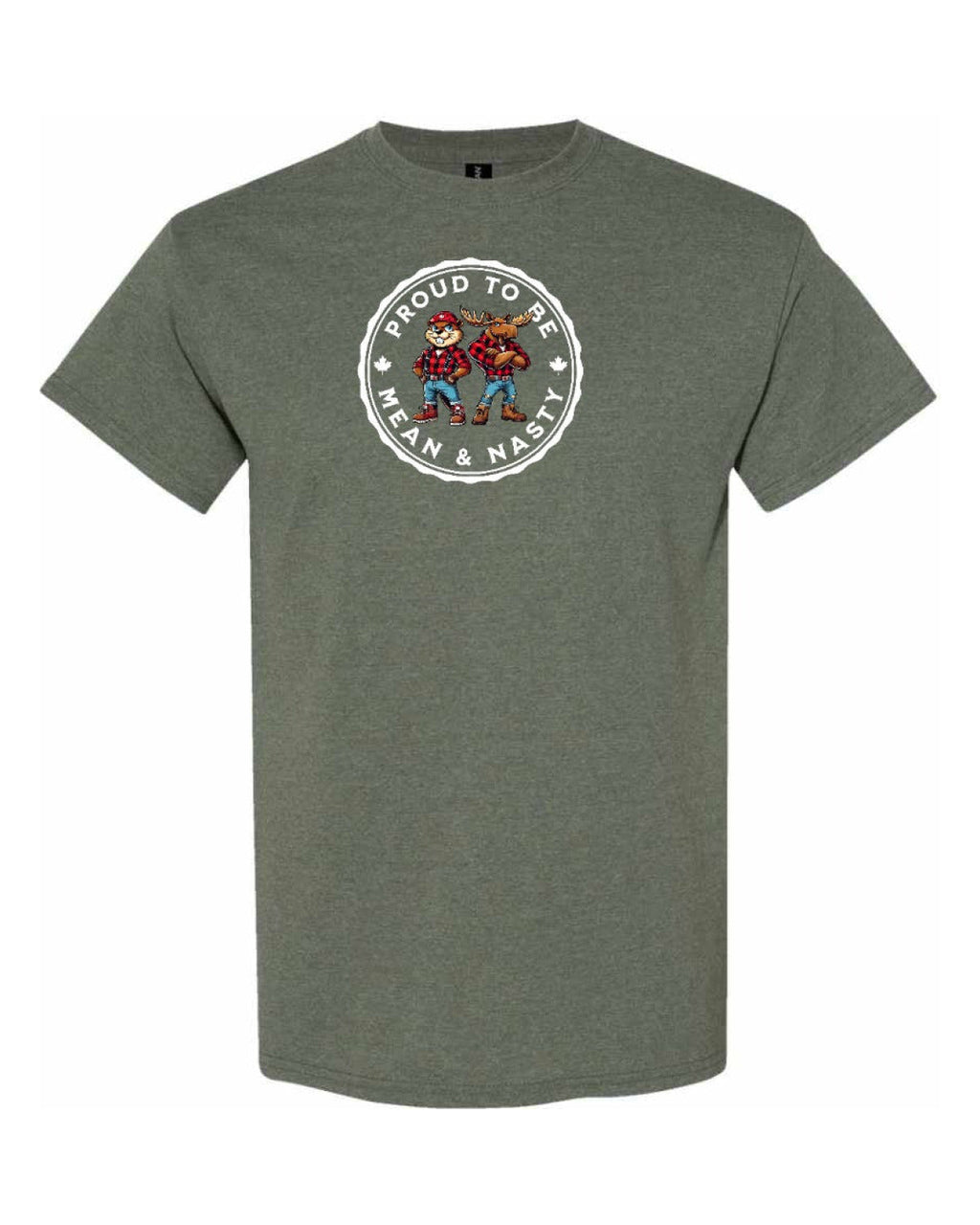 Proud to be Mean & Nasty Moose & Beaver Men's Tee
