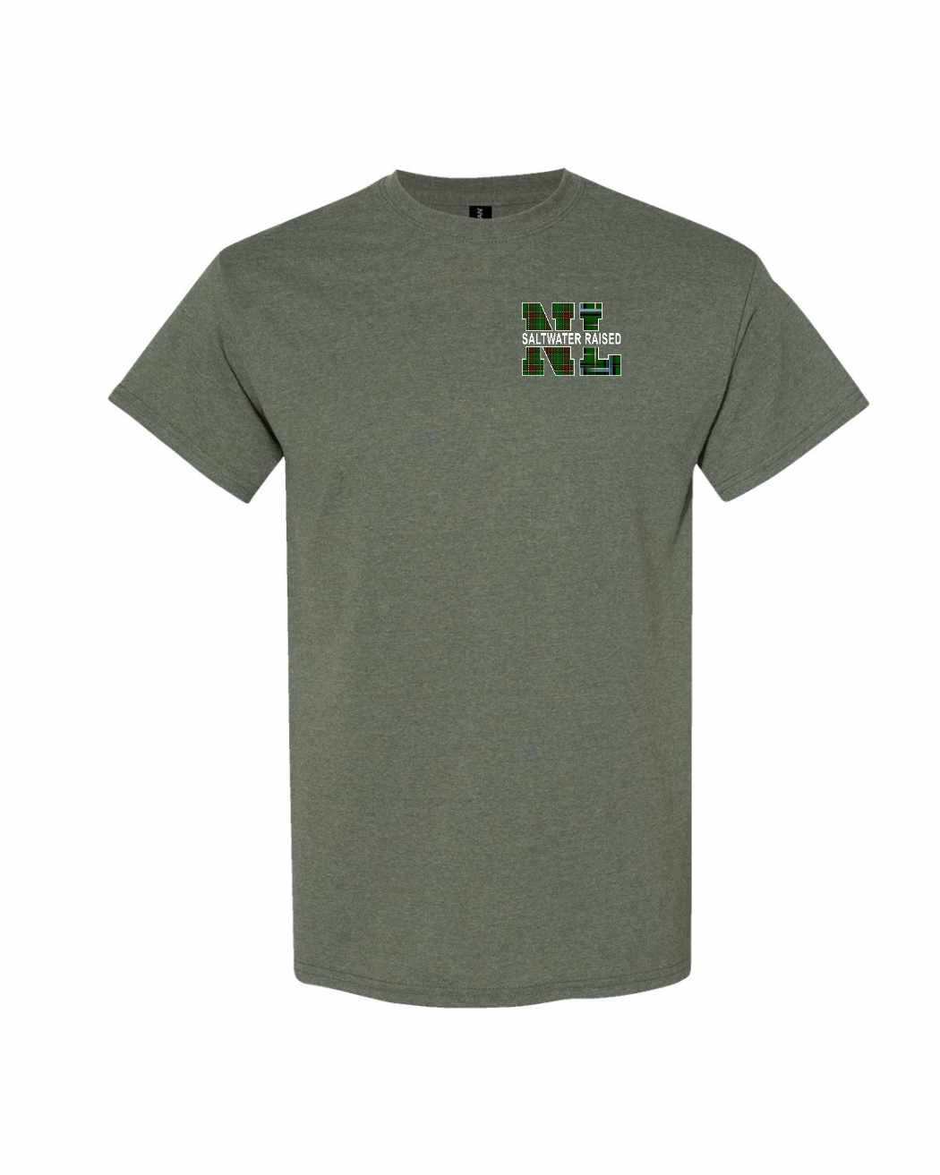 NFLD and Labrador Saltwater Raised Left Chest Men's Tee
