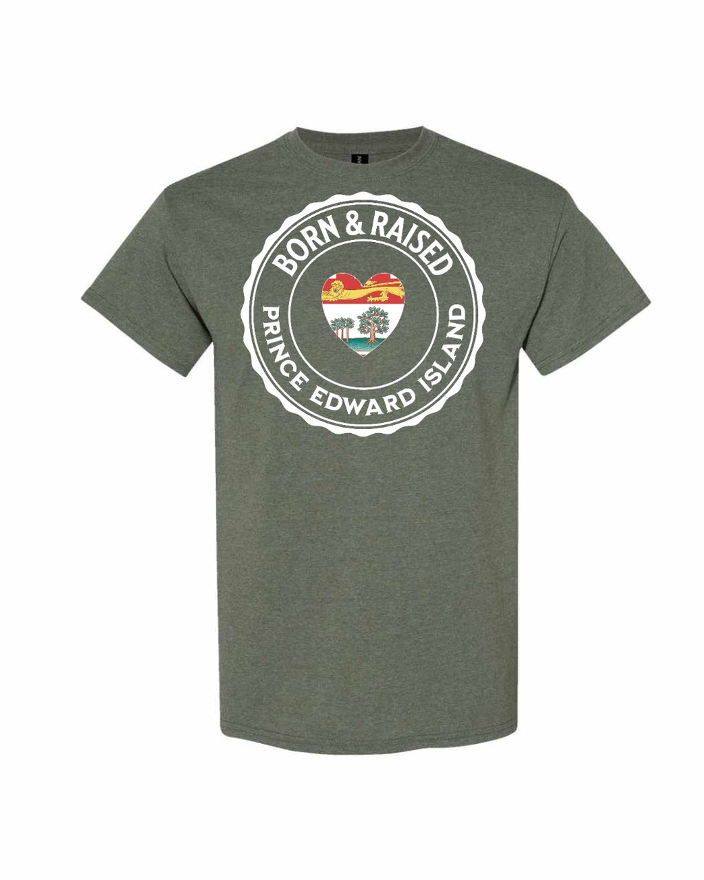 Born and Raised PEI Heart Flag Men's Tee