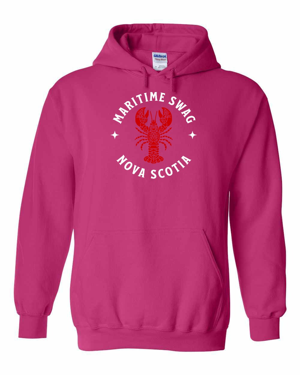 Maritime Swag Nova Scotia Mandala Red Lobster Left Chest and Back pullover