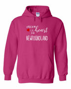 A piece of My heart in NFLD (Red Heart) Pullover Hoodie - Unisex