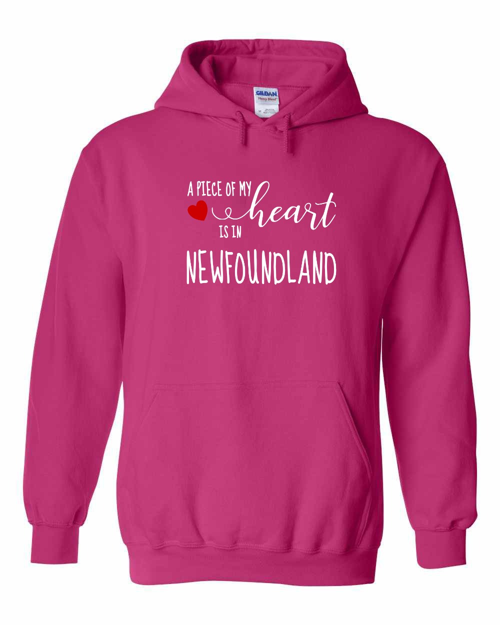 A piece of My heart in NFLD (Red Heart) Pullover Hoodie - Unisex