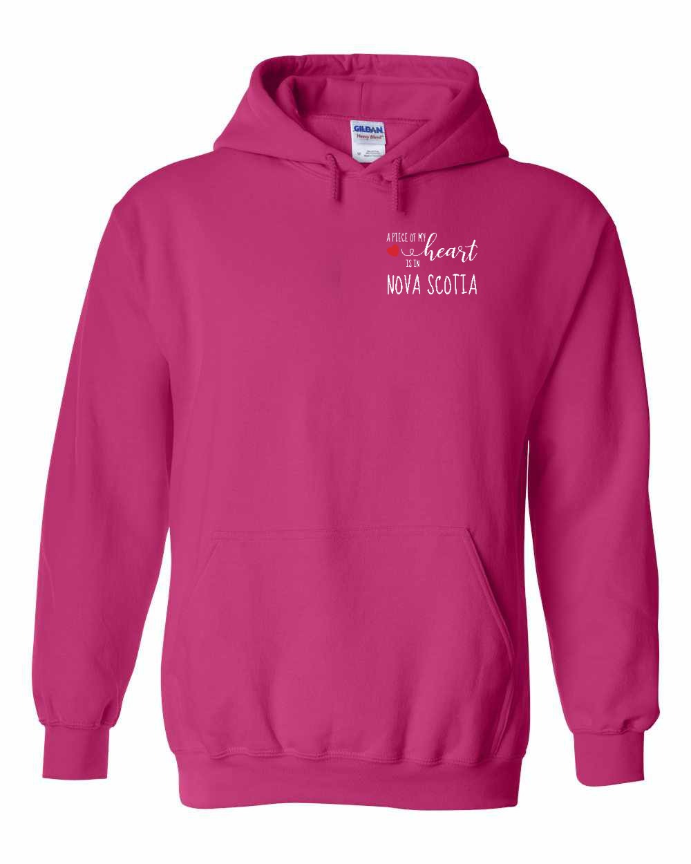 A piece of My heart in Nova Scotia (Red Heart) Left Chest and Back pullover