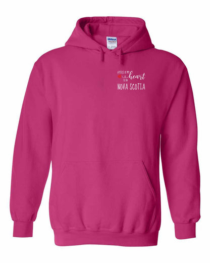 A piece of My heart in Nova Scotia (Red Heart) Left Chest and Back pullover