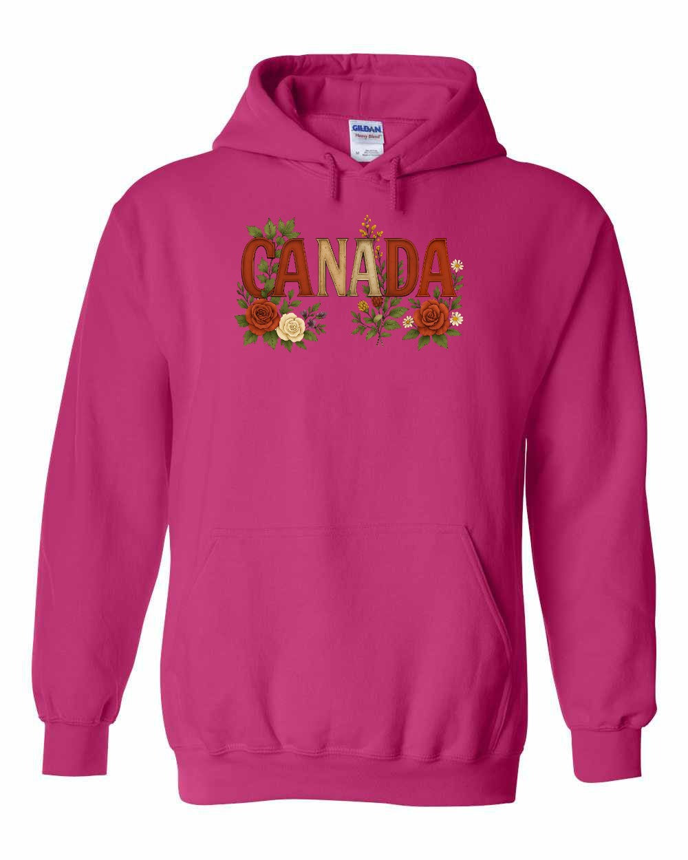 Canada Flowers Pullover Hoodie - Gildan Canada (sewn Internationally) - Unisex