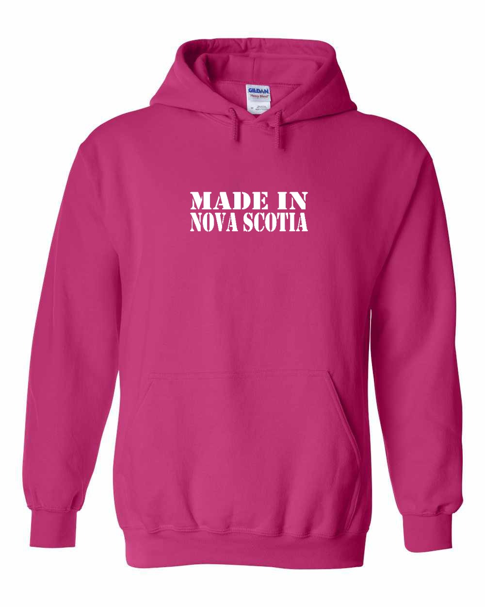Made In NS ( White Lettering) Pullover Hoodie - Unisex