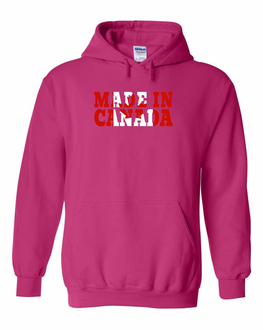 Made in Canada Flag Background Pullover Hoodie - Gildan Canada (sewn Internationally) - Unisex