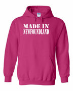Made In NFLD ( White Lettering) Pullover Hoodie - Unisex