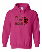Plaid to the Bone Stacked Leaf Pullover Hoodie - Gildan Canada (sewn Internationally) - Unisex