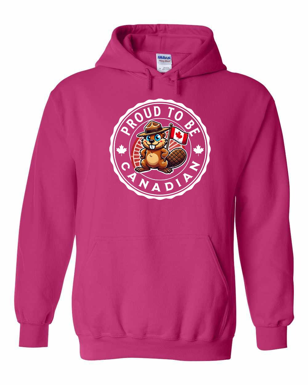 Proud to be Canadian Beaver Pullover Hoodie - Gildan Canada (sewn Internationally) - Unisex