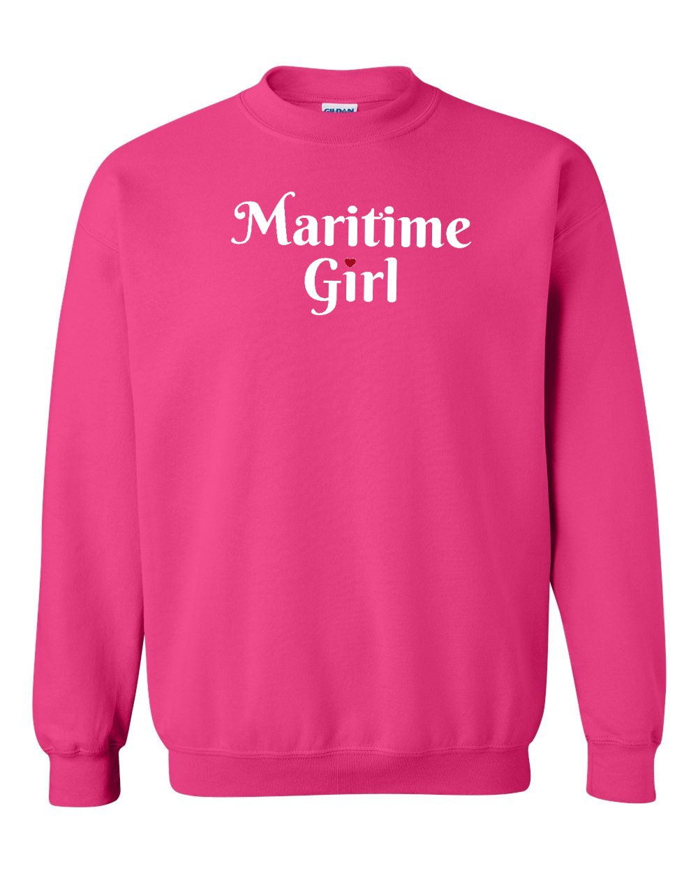 Maritime Girl Heart Dot Crewneck Sweatshirt - Unisex