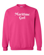 Maritime Girl Heart Dot Crewneck Sweatshirt - Unisex
