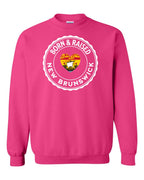 Born and Raised NB Heart Flag Crewneck Sweatshirt - Unisex