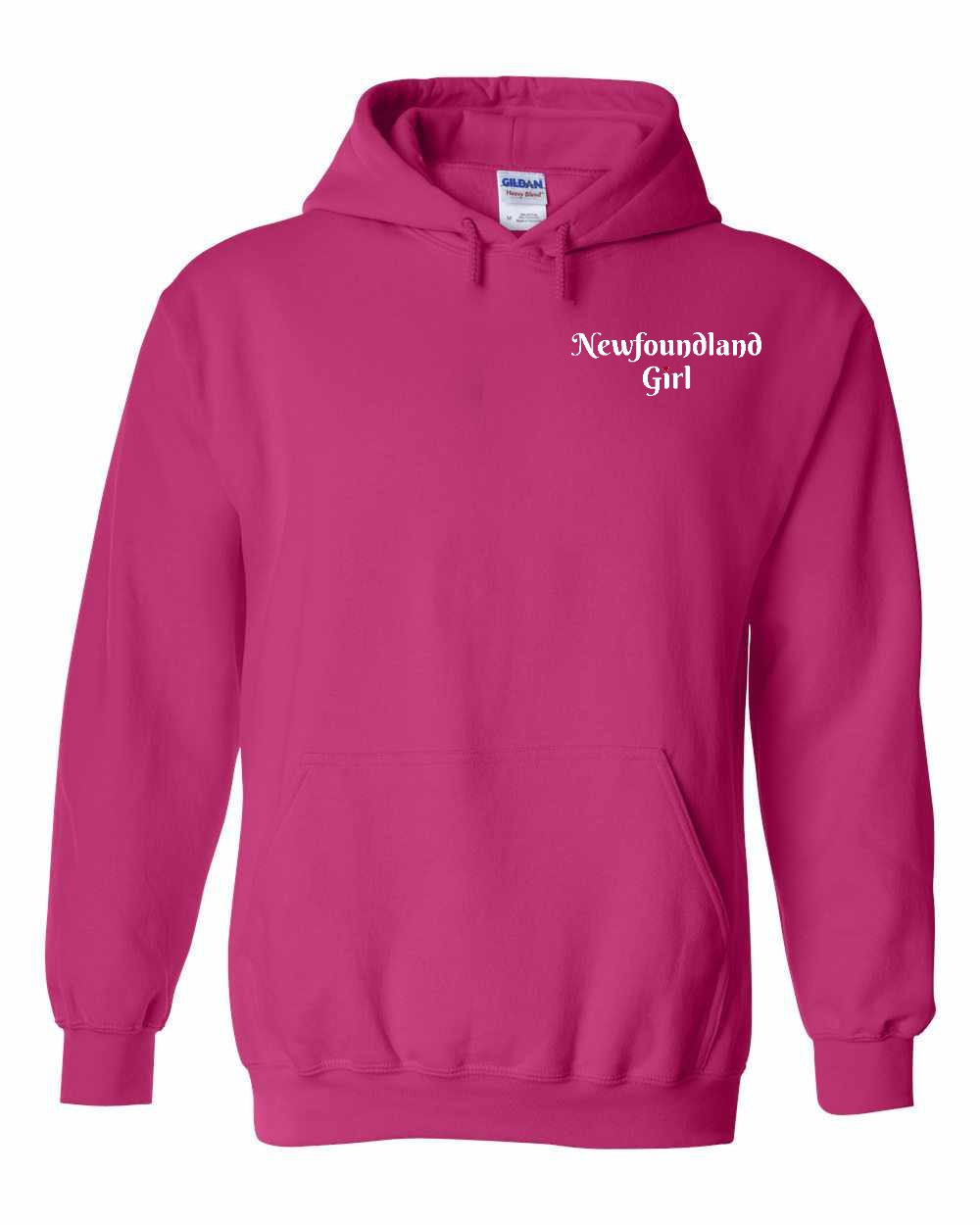 NFLD Girl Heart Dot Left Chest & Back Pullover Hoodie - Unisex
