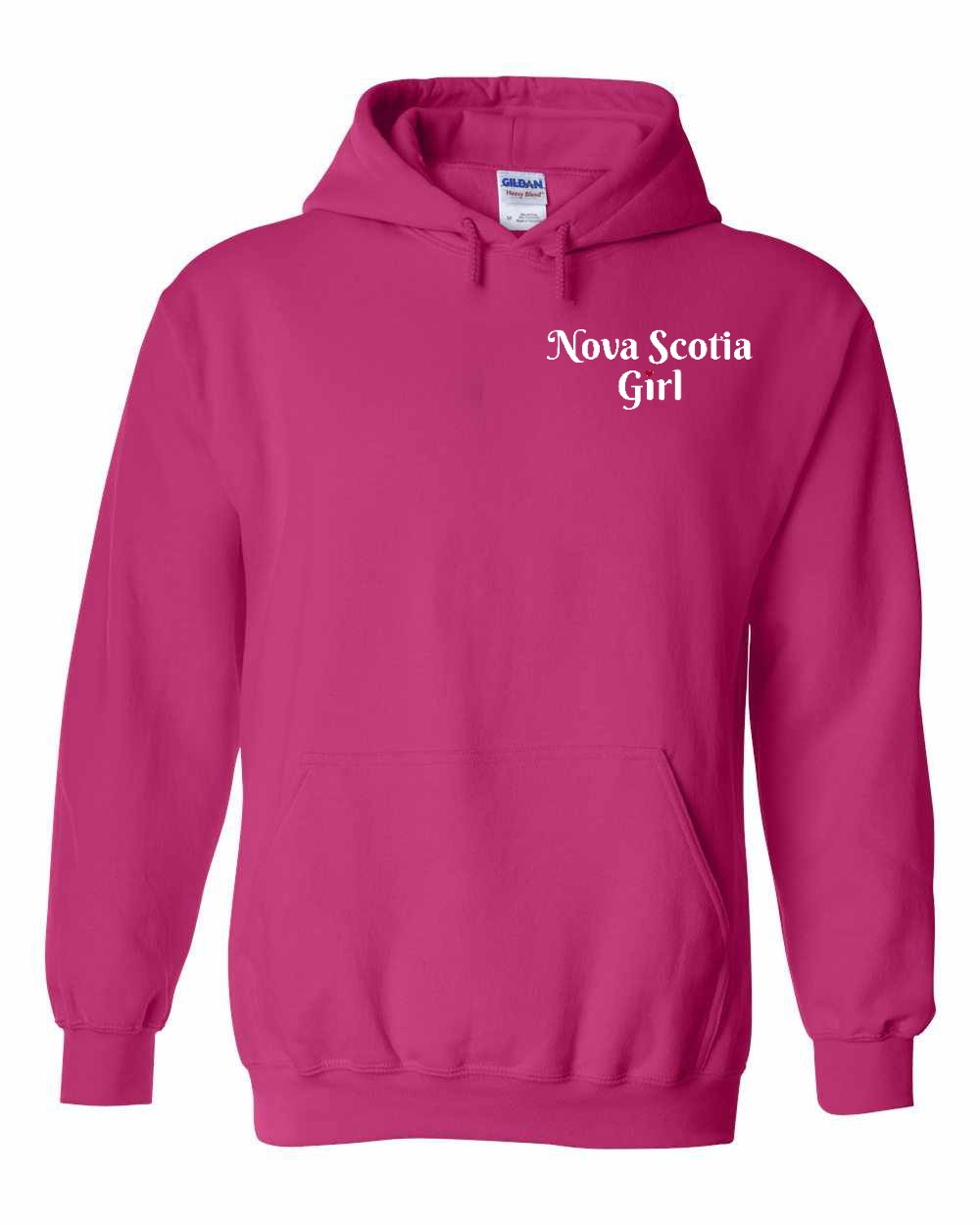 NS Girl Heart Dot Left Chest & Back Pullover Hoodie - Unisex
