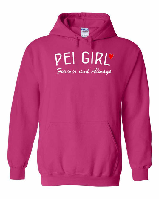 PEI Girl Forever and Always Full Front Pullover Hoodie