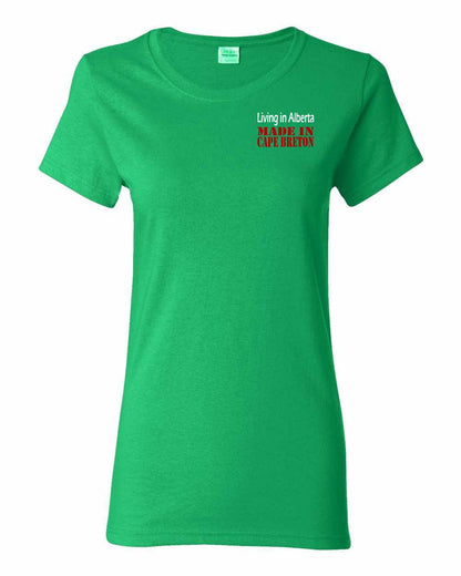Living Alberta Made in Cape Breton Left Chest Women's Tee