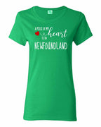 A piece of My heart in NFLD (Red Heart) Women's Tee