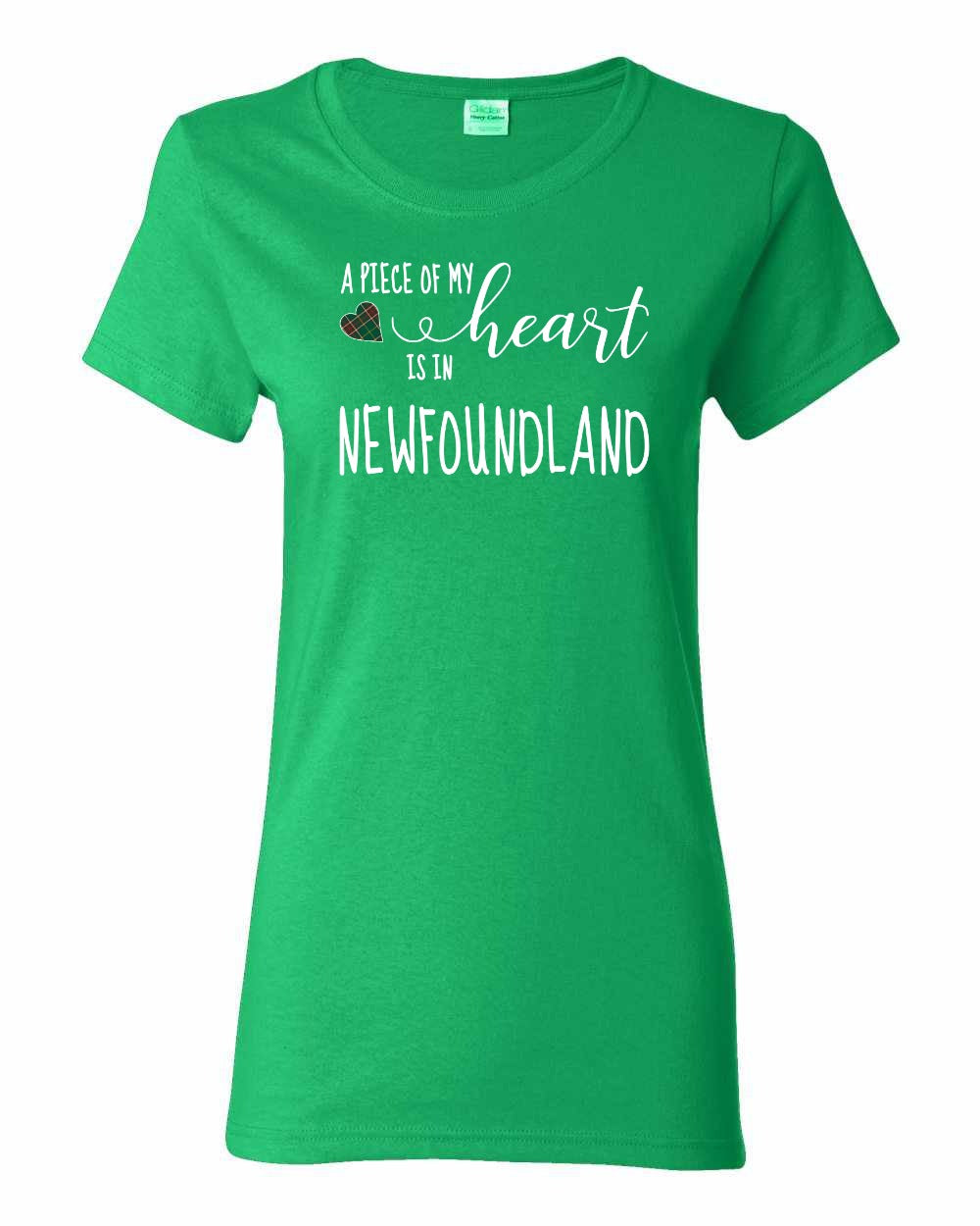 A piece of My heart in NFLD Tartan Heart Women's Tee