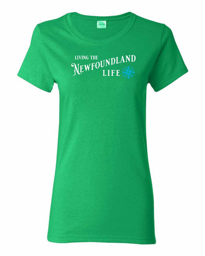 Living the Newfoundland Life blue Full Women's Tee