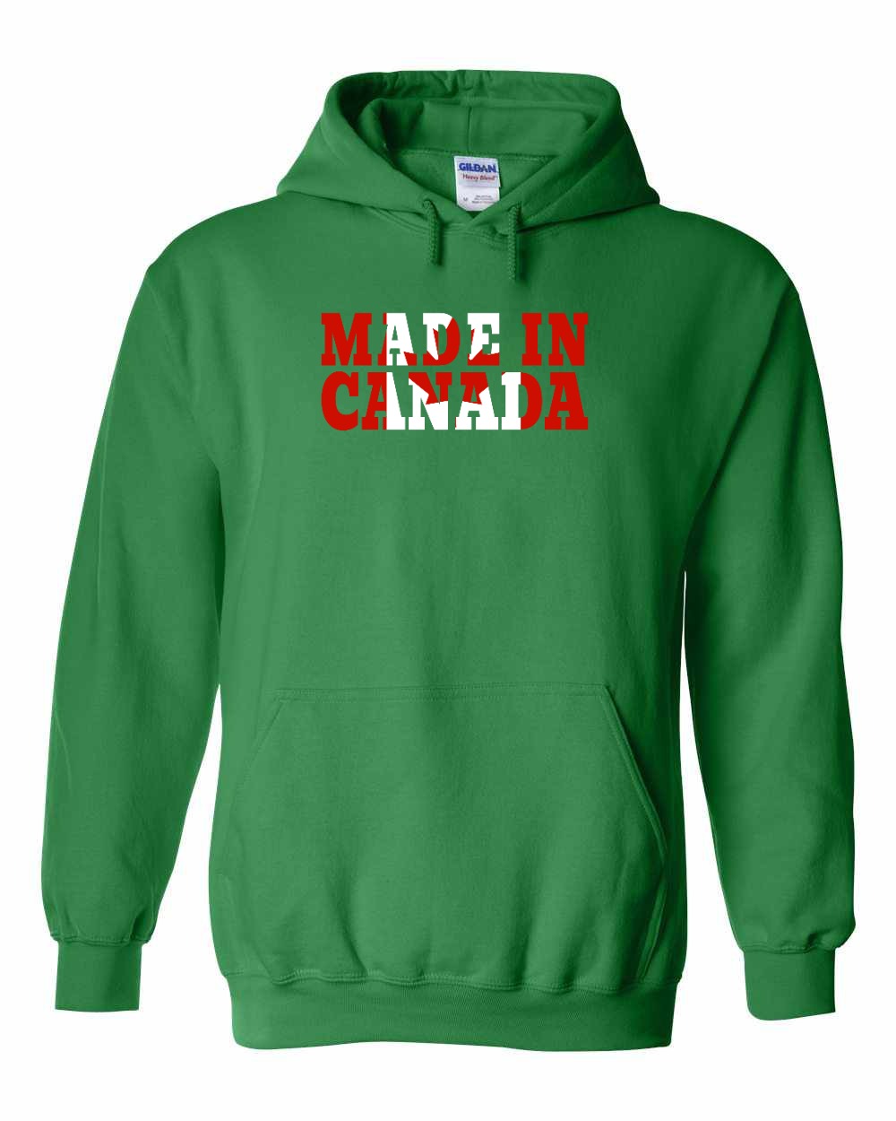 Made in Canada Flag Background Pullover Hoodie - Gildan Canada (sewn Internationally) - Unisex