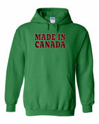 Made in Canada Plaid Background Pullover Hoodie - Gildan Canada (sewn Internationally) - Unisex