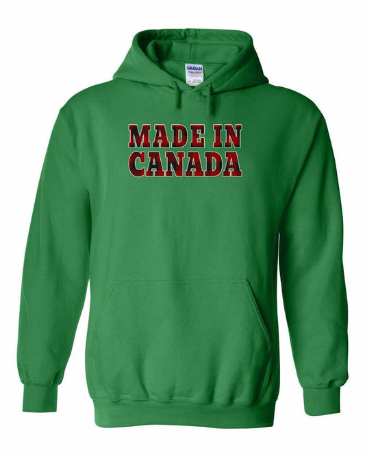 Made in Canada Plaid Background Full Pullover - Gildan Canada (sewn Internationally)