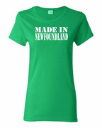 Made In NFLD ( White Lettering) Women's Tee