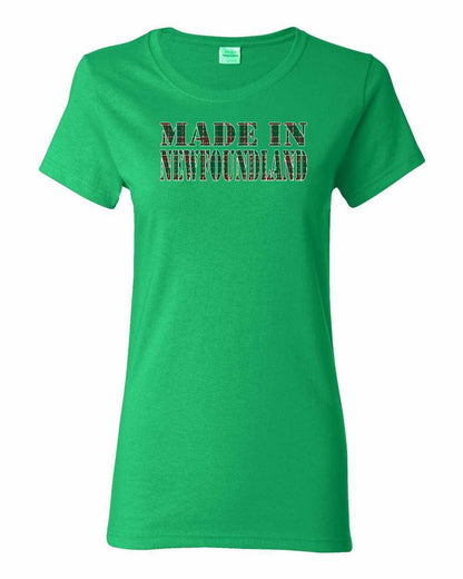 Made In Newfoundland ( Tartan Lettering) Full Women's Tee