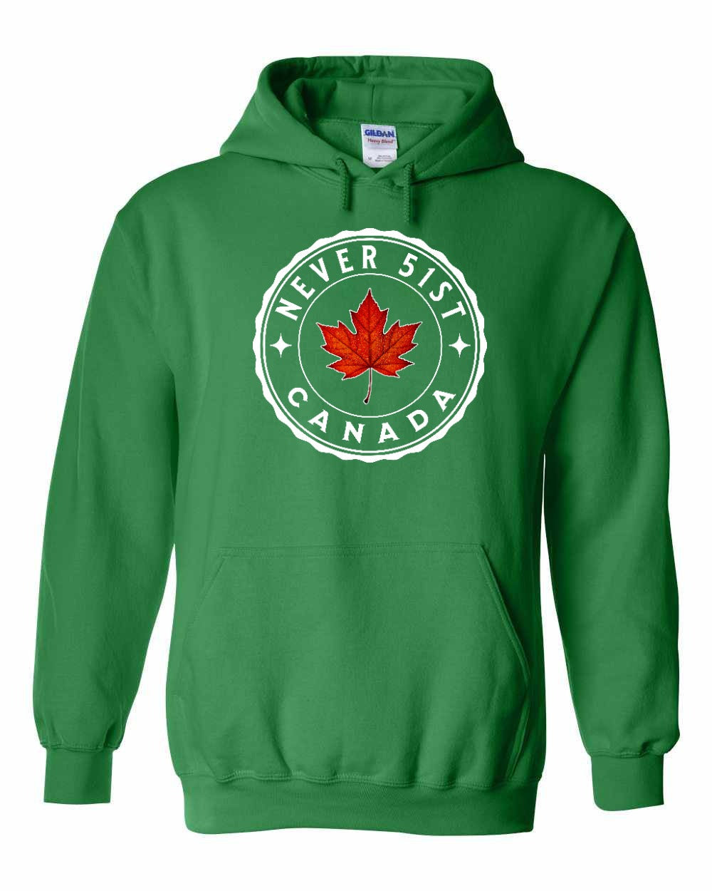 Never 51st Leaf Pullover Hoodie - Gildan Canada (sewn Internationally) - Unisex