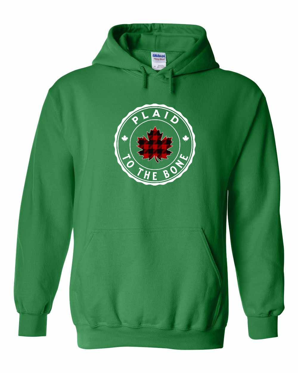 Plaid to the Bone Circle Leaf Pullover Hoodie - Gildan Canada (sewn Internationally) - Unisex