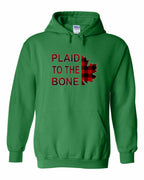 Plaid to the Bone Stacked Leaf Pullover Hoodie - Gildan Canada (sewn Internationally) - Unisex