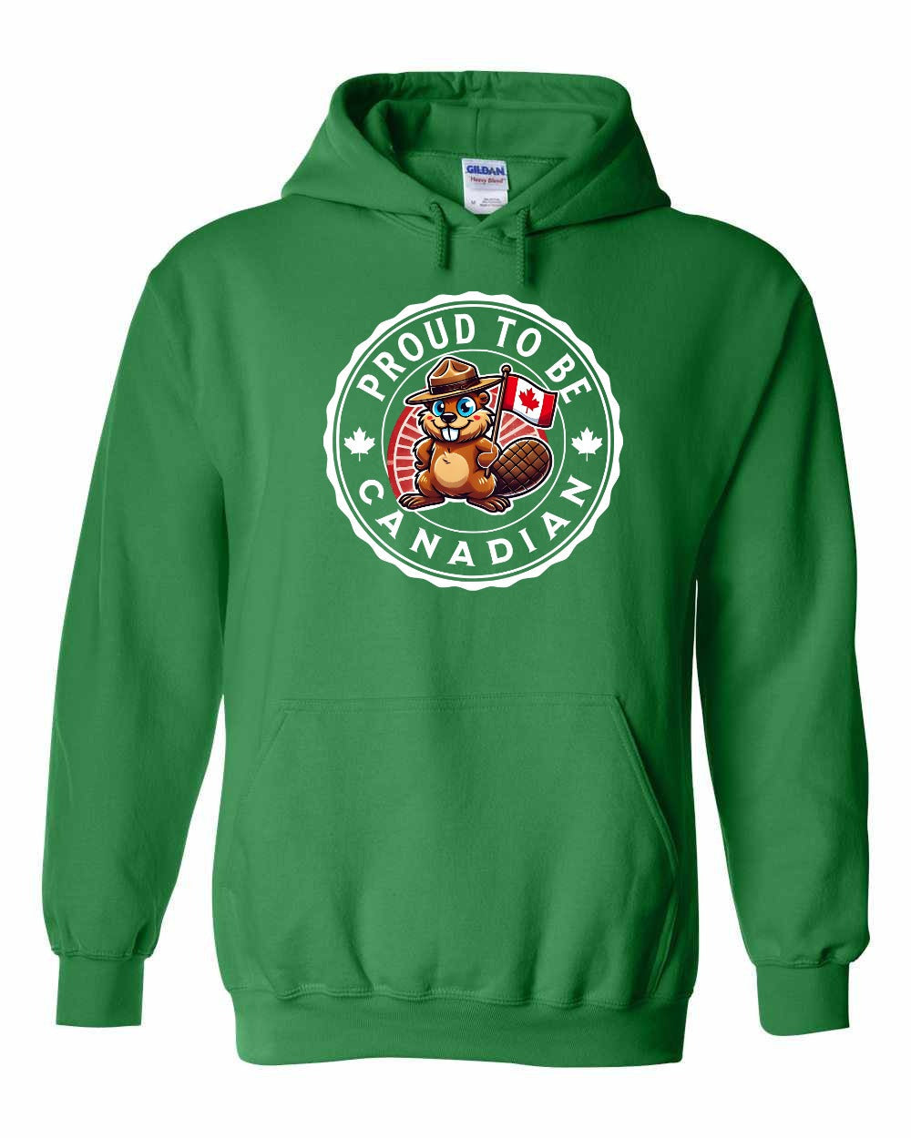 Proud to be Canadian Beaver Pullover Hoodie - Gildan Canada (sewn Internationally) - Unisex