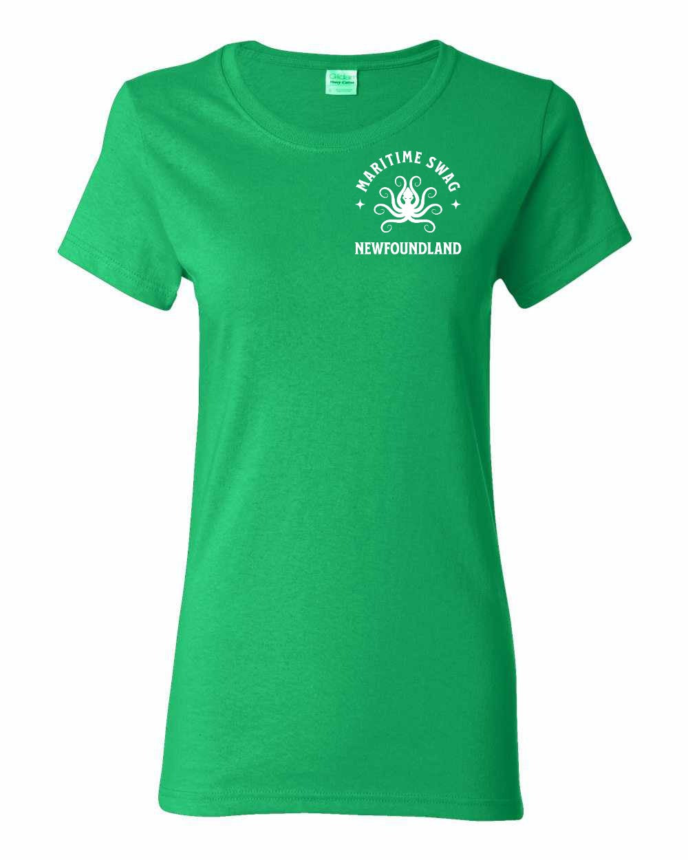 Maritime Swag NFLD Octopus Left Chest and Back Women's Tee