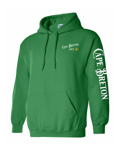 Cape Breton Guy Yellow Compass Left chest and Sleeve Pullover Hoodie