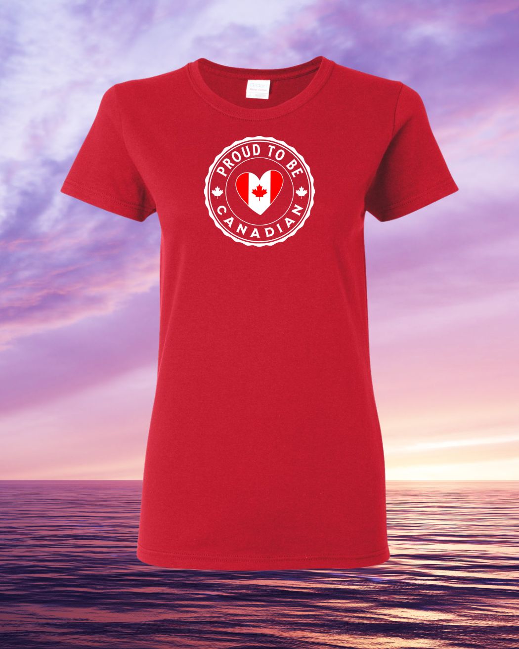 Proud to be Canadian heart flag  Tee