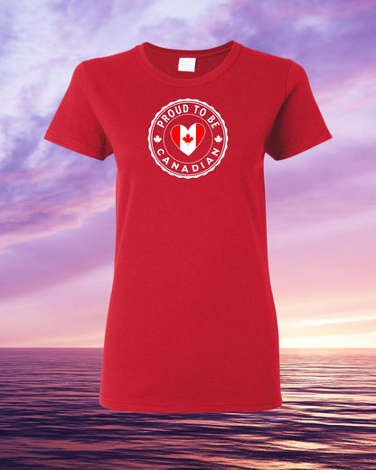 Proud to be Canadian heart flag  Tee