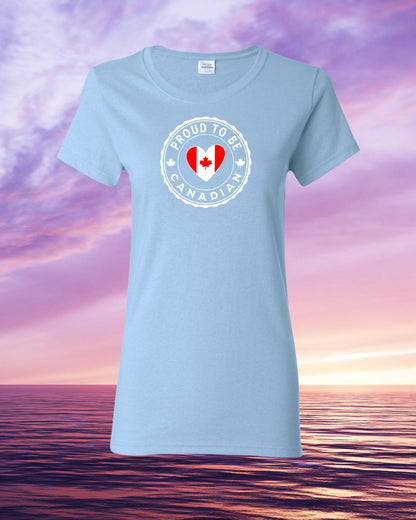 Proud to be Canadian heart flag  Tee