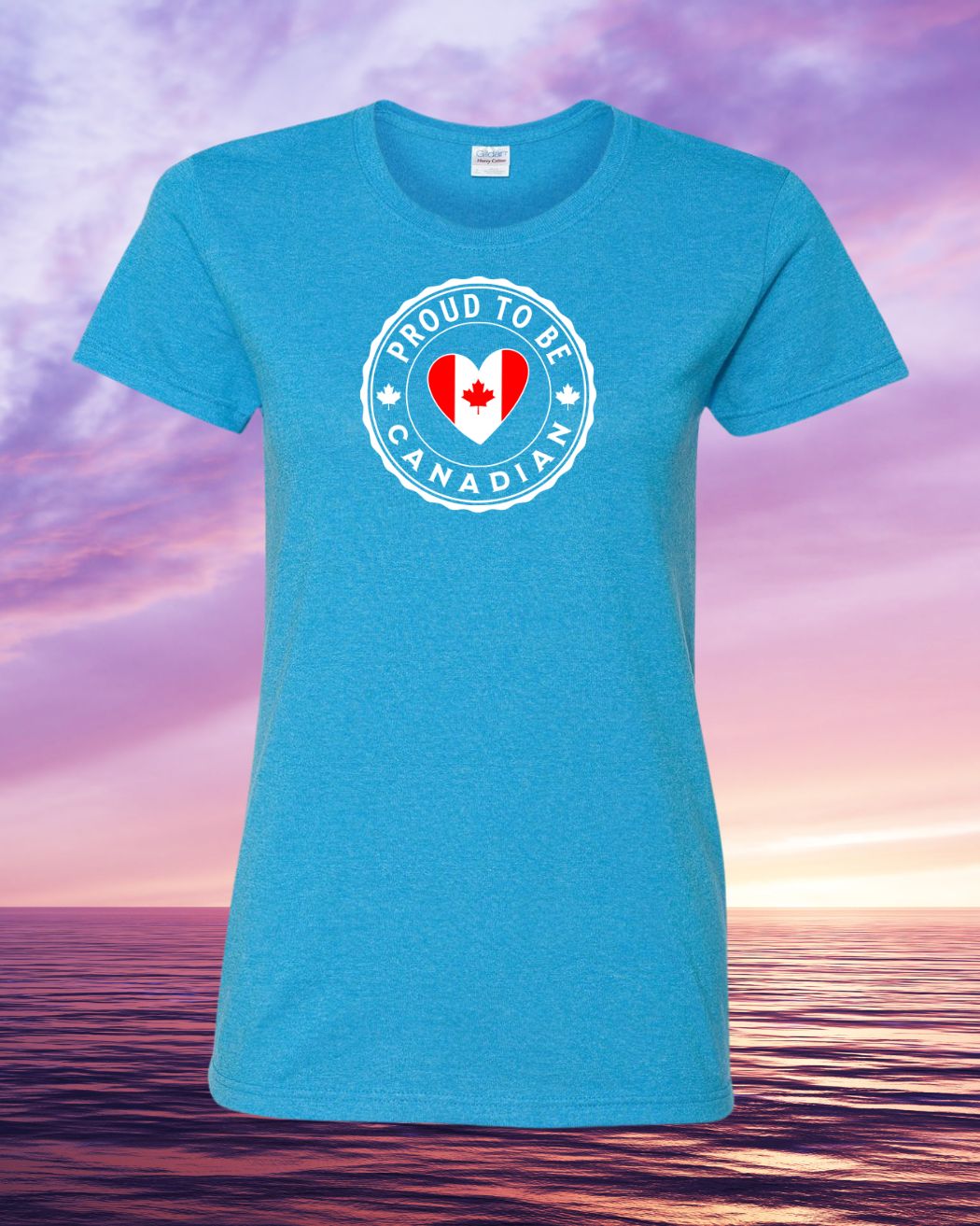 Proud to be Canadian heart flag  Tee