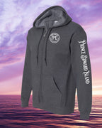 Born & Raised in PEI left chest and sleeve Zip Hoodie - Unisex