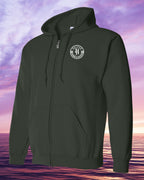 Born & Raised in Halifax left chest Zip Hoodie - Unisex