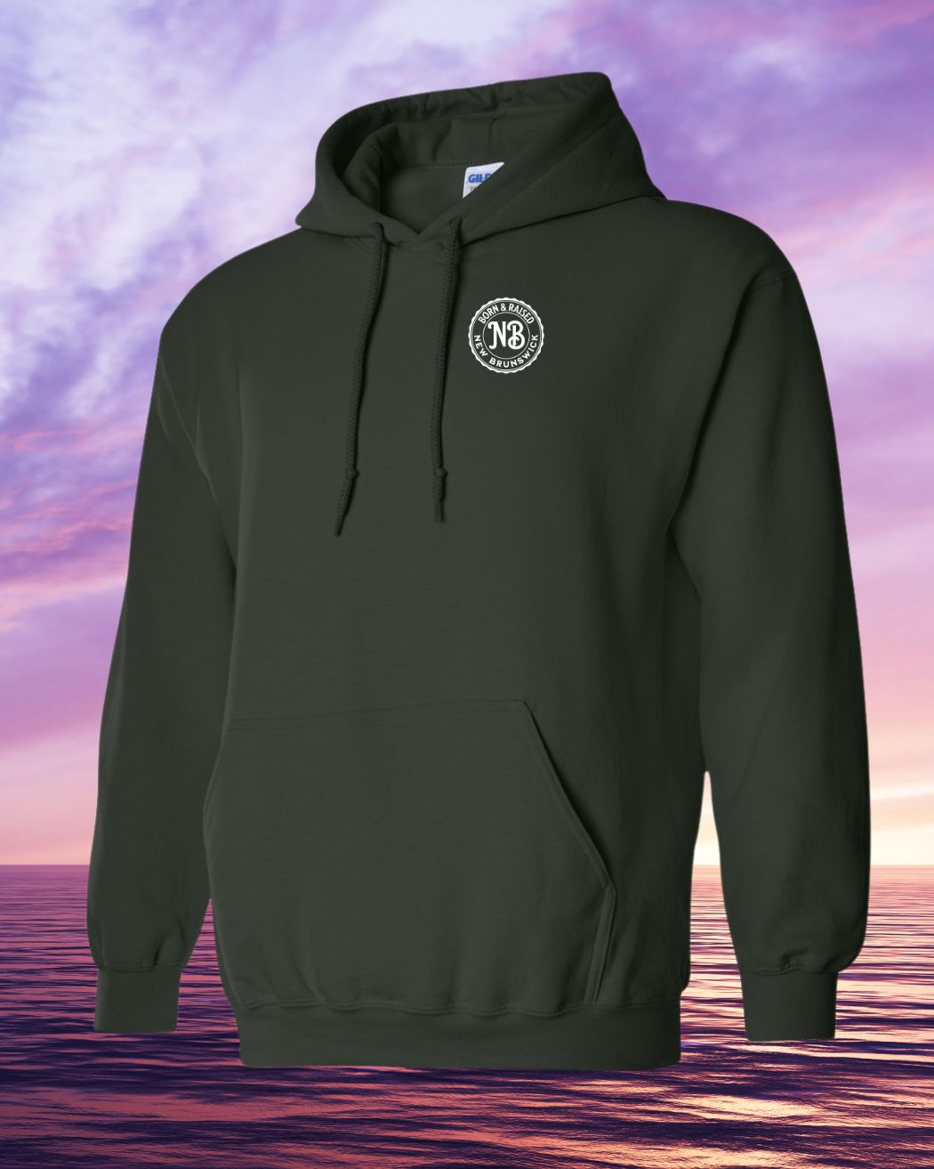 Born & Raised in NB Pullover Hoodie Left Chest Print