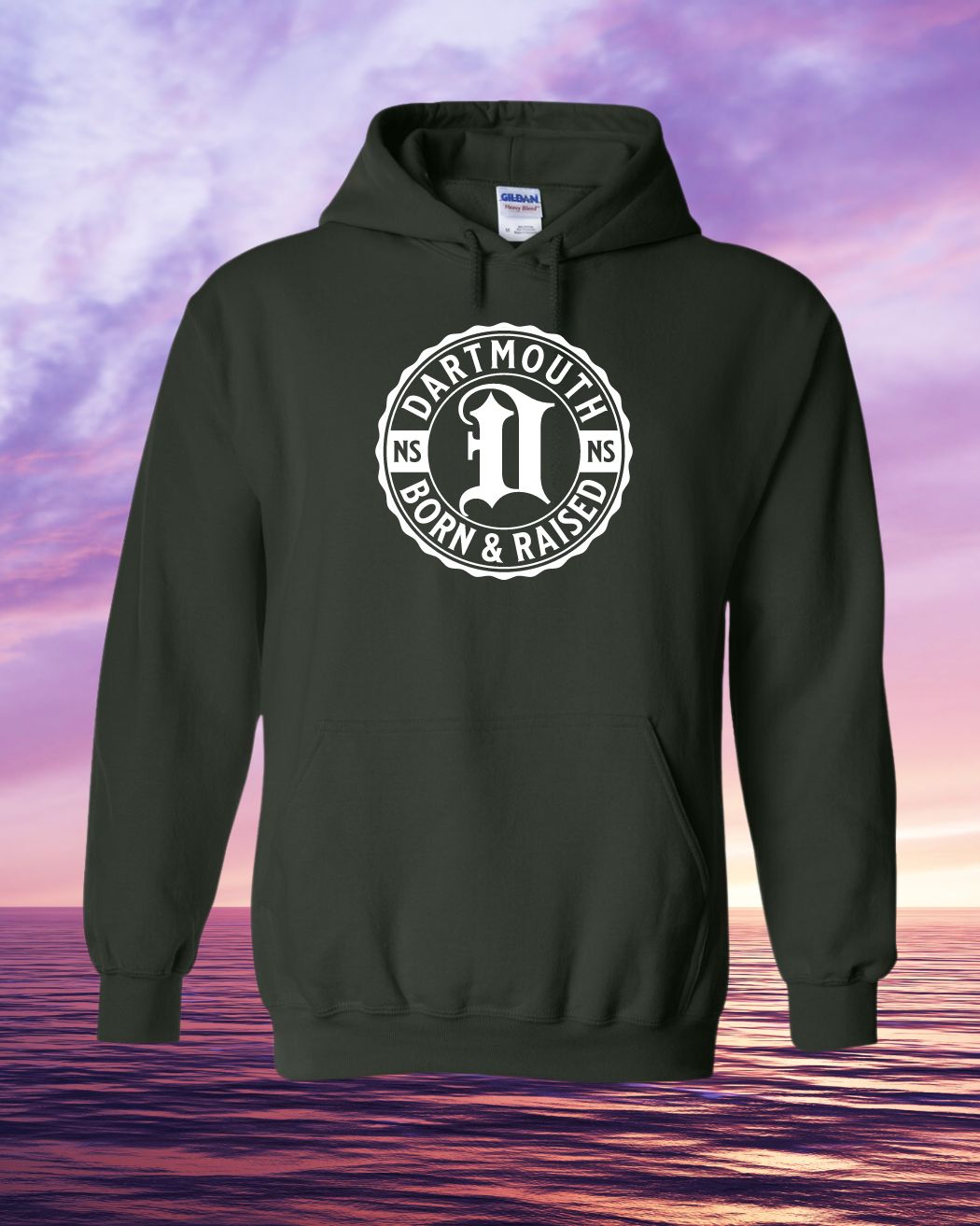 Born & Raised in Dartmouth Full Front Hoodie