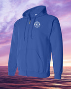 Born & Raised in NFLD left chest Print Zip Hoodie - Unisex