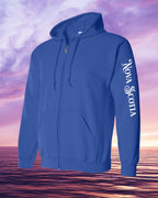 Custom Name Left Chest Piece of my heart NS Sleeve Zip Hoodie - Unisex