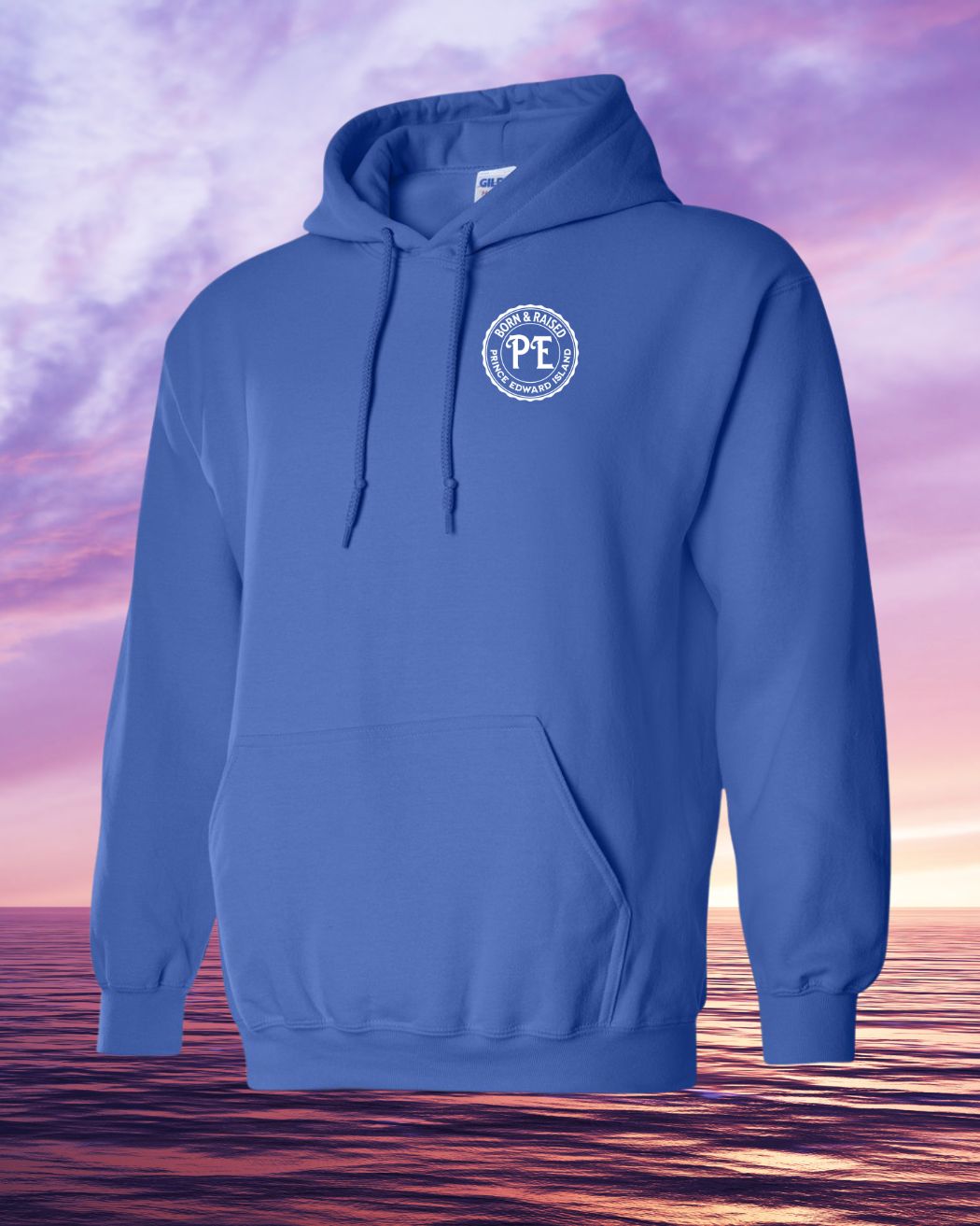 Born & Raised in PEI Hoodie Left Chest