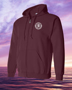 Born & Raised in Dartmouth left chest Zip Hoodie - Unisex
